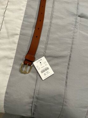 J. Crew Brown Leather Strap with Gold Buckle